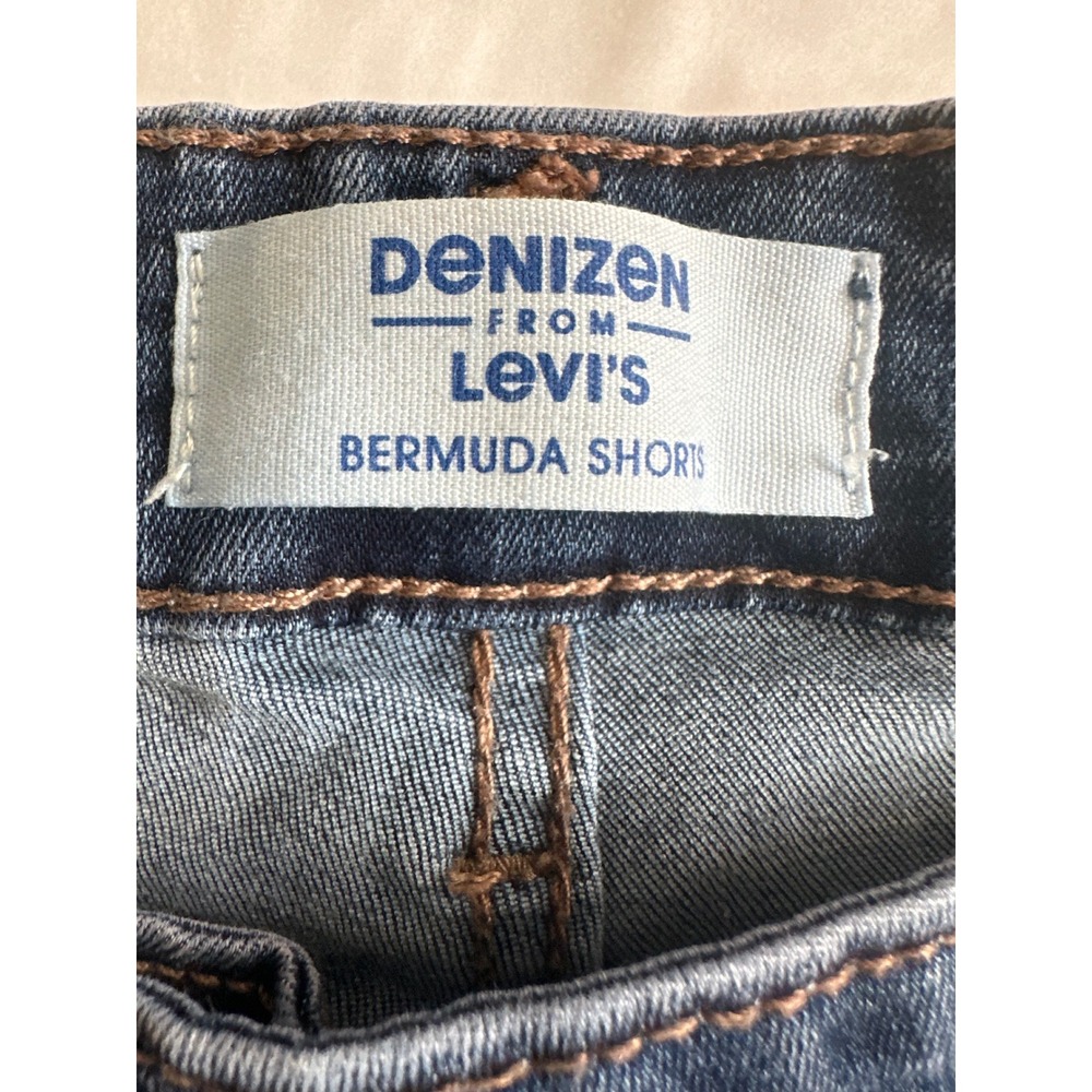 Denizen from Levis Womens Bermuda Shorts Dark Wash Cuffed Size 18W - Picture 3 of 5